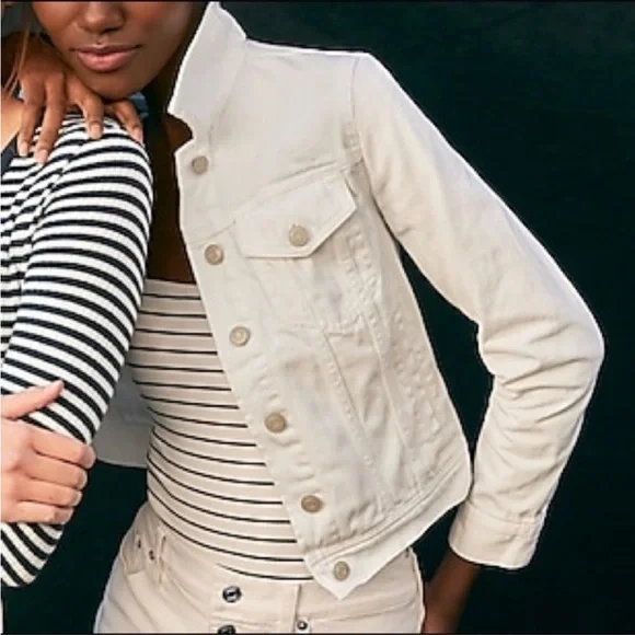 J.Crew Denim Jacket In Ecru Wash - Picture 3 of 9